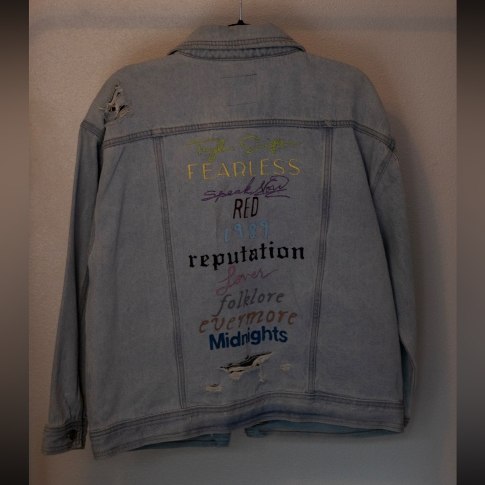 Hand painted Taylor Swift denim jacket